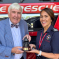 Cllr McLean and Chief Fire Officer and Chief Executive, Louise Harrison