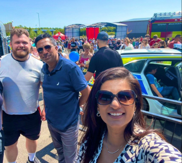 Cllrs Verma, Lancaster and Muzammil pose for picture together 