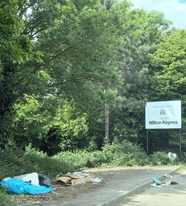 Flytipping by MK Sign