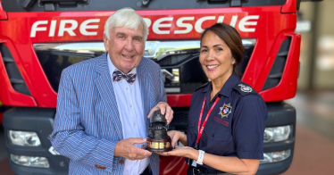 Cllr McLean and Chief Fire Officer and Chief Executive, Louise Harrison